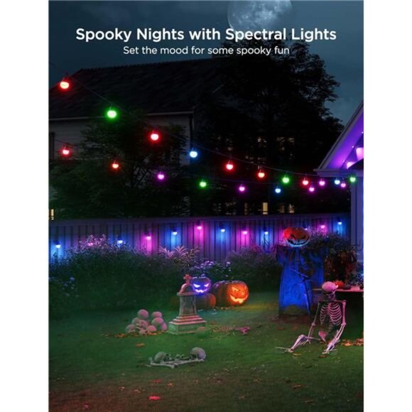 Outdoor String Lights 2, 144ft Outdoor Lights with Dimmable Warm - Picture 2 of 7